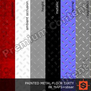 PBR painted metal floor dirty texture